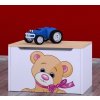 Box na hračky Happy - medvídek s mašlí