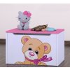 Box na hračky Happy - medvídek s mašlí