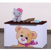Box na hračky Happy - medvídek s mašlí