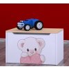 Box na hračky Happy - medvídek se srdcem