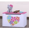 Box na hračky Happy - srdce z květů
