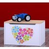 Box na hračky Happy - srdce z květů