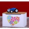 Box na hračky Happy - srdce z květů