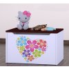 Box na hračky Happy - srdce z květů