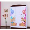Třídveřová šatní skříň SZ09 Happy - medvídci s balónky