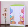 Třídveřová šatní skříň SZ09 Happy - medvídci s balónky