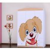 Třídveřová šatní skříň SZ09 Happy - pejsek