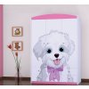 Třídveřová šatní skříň SZ09 Happy - pejsek s mašlí