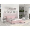Čalouněná postel Caro TRINITY - pudrová růžová
