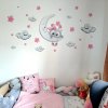 i2599 58937 childrens room sticker pink grey baby owl lg