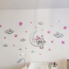 i2599 10993 childrens room sticker pink grey baby owl lg