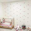 i2869 37784 pink hearts textile self adhesive wall stickers lg