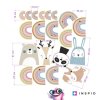 i2369 84242 rainbows in pastel colours wall stickers pink lg