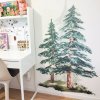 i2898 13473 coniferous trees watercolor wall sticker lg