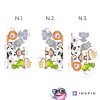 Dětské samolepky na zeď - Zvířátka ze ZOO kolem dveří N.1 - 9 ks od 14 do 29 cm doprava