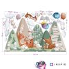 i3446 56467 wall stickers for kids hills with deer and bunnies lg