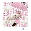 i4094 68622 wall decal bunnies flying on pink umbrella lg