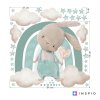 i4082 65345 wall sticker for children s room bunny with rainbow lg