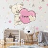 samolepky samolepky na zed samolepka do pokoje pro holku medvidek se jmenem a srdickem 9506f 162 full
