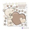 i4070 77775 wall decal for children s room beige teddy bear with a heart lg
