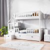 Patrová postel se schody Arny 200x90/120x200 cm
