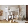 Vyvýšená postel s šikmým žebříkem Ája