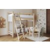 Vyvýšená postel s šikmým žebříkem Ája