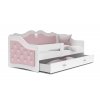 Dětská postel Lili - růžová s krystalky