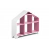 Dětský regál domeček - růžový
