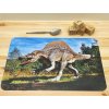 PVC prostírání na stůl s výrazným motivem dinosaura Spinosauruse na louce obklopené stromy a modrým nebem