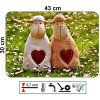 Omyvatelné PVC prostírání s motivem plyšových oveček srdcem na břiše, rozměr 43 x 30 cm