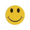 Korkový podtácek na stůl s potiskem žlutého smajlíka s širokým úsměvem, průměr 10,5 cm