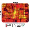 PVC prostírání s designem abstraktních čtverců v odstínech ohně