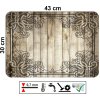 prostírání z PVC s motivem světlého dřeva a černých ornamentů, rozměr 43 x 30 cm