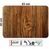 PVC prostírání na stůl s motivem dřeva, rozměr 43 x 30 cm, snadno omyvatelné a odolné vůči teplotám do 70 °C