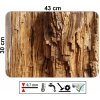 PVC prostírání na stůl s designem dřevěné kůry, rozměr 43 x 30 cm, omyvatelné a hladké