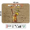 PVC prostírání s designem Mai Tai, ilustrace nápoje a přísad