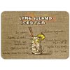 Moderní plastové prostírání s motivem koktejlu Long Island Iced Tea a jeho receptu