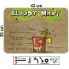 PVC prostírání s designem receptu Bloody Mary, omyvatelné a mechanicky odolné