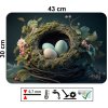 Velikonoční prostírání z PVC s motivem hnízda s vejci, květinami a listy, rozměr 43 x 30 cm