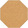 Korkové prostírání na stůl bez potisku ve tvaru osmiúhelníku, přírodní korkový povrch