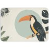 barevné PVC prostírání s ilustrací tukana na větvi, tropický design