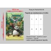 Náhled tapety Kung Fu Panda s rozměry 152 x 243 cm rozdělený na 6 dílů