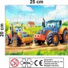 Dětské puzzle traktory – rozměr 25 x 20 cm, 20 dílků
