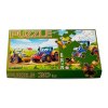 Krabička dětského puzzle s motivem traktorů – 20 dílků