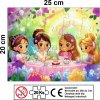 Dětské puzzle čajový dýchánkový ráj 25 x 20 cm, infografika s počtem 20 dílků a upozorněním 0–3