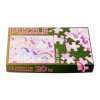 Krabička dětského puzzle jednorožci a duha na růžové, puzzle 20 dílků