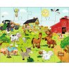 dětské puzzle veselá zvířátka na farmě složené puzzle 20 dílků