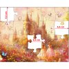 detail dílků dětské puzzle pohádkový motiv zámek