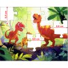 Detail dílků dětského puzzle dinosauři džungle